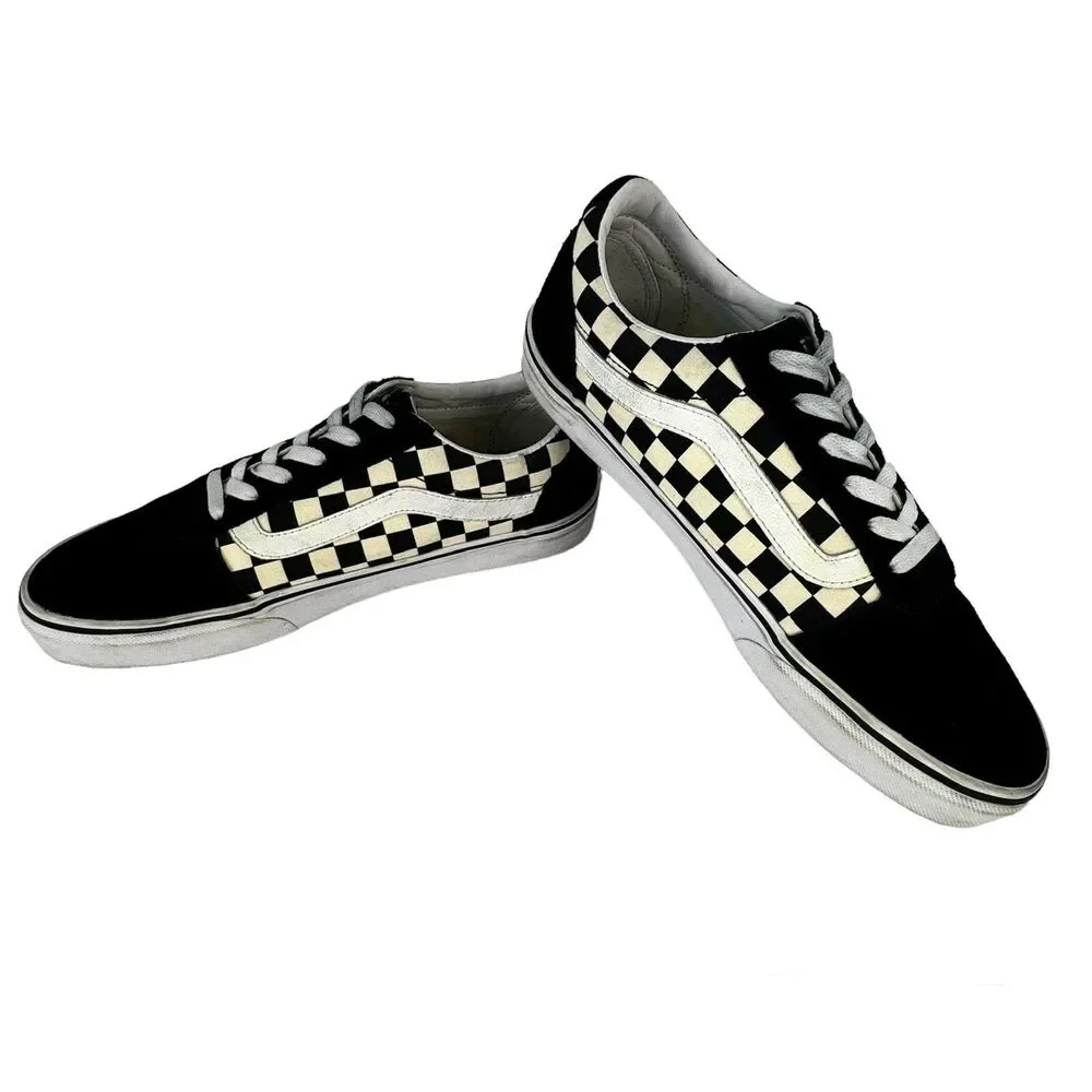 Vans Ward Old Skool Low Top Black/White Checkered VN0A3IUN5GX Women's Size 10